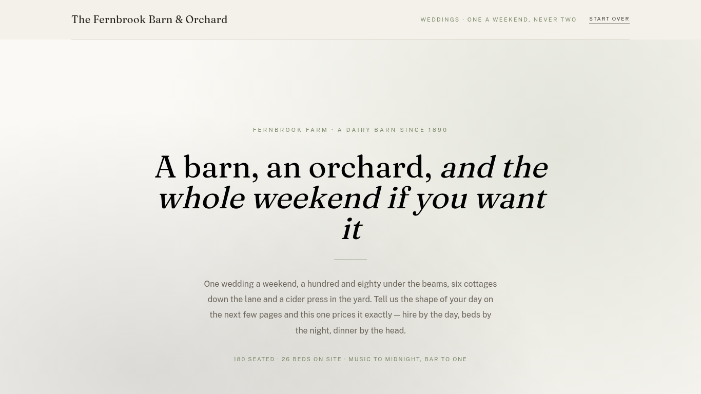 Wedding venue quote request template preview