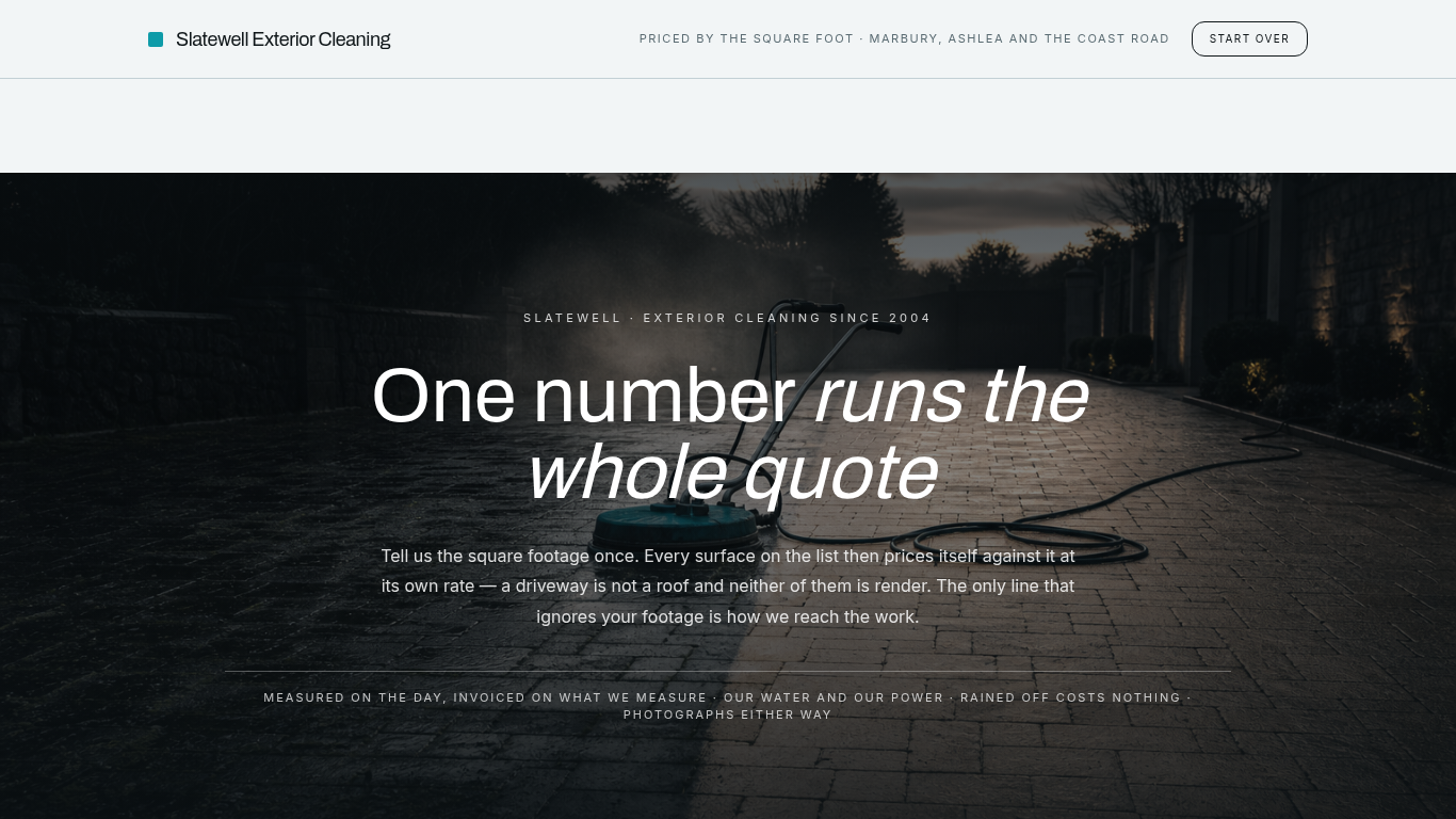 Pressure washing quote request template preview