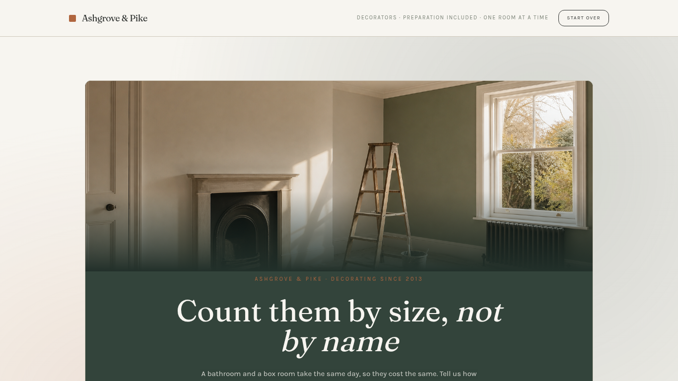 Painter and decorator quote request template preview