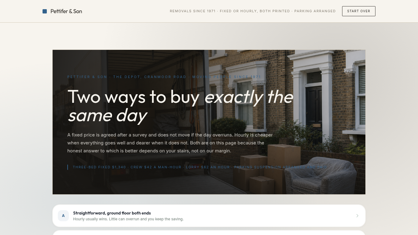 House moving company quote request template preview