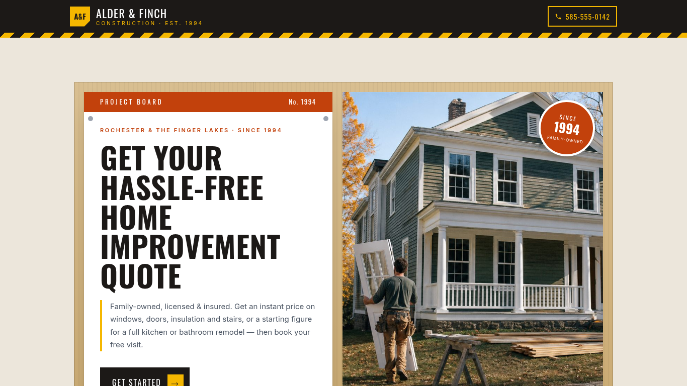 Construction estimate & quote template preview