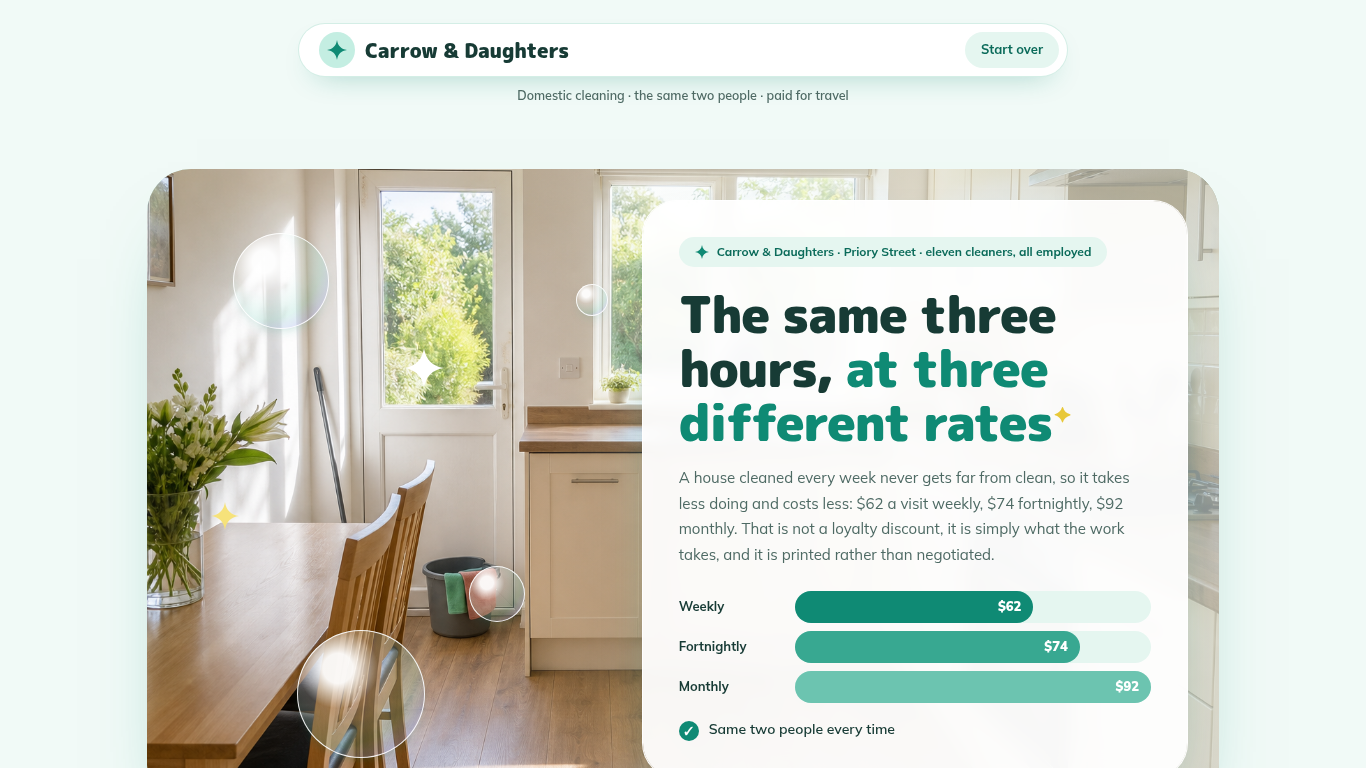 House cleaning estimate & quote template preview