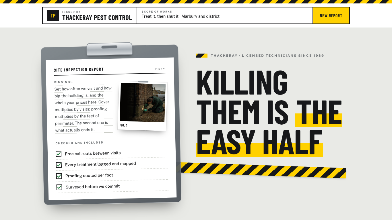 Pest control quote & estimate template preview