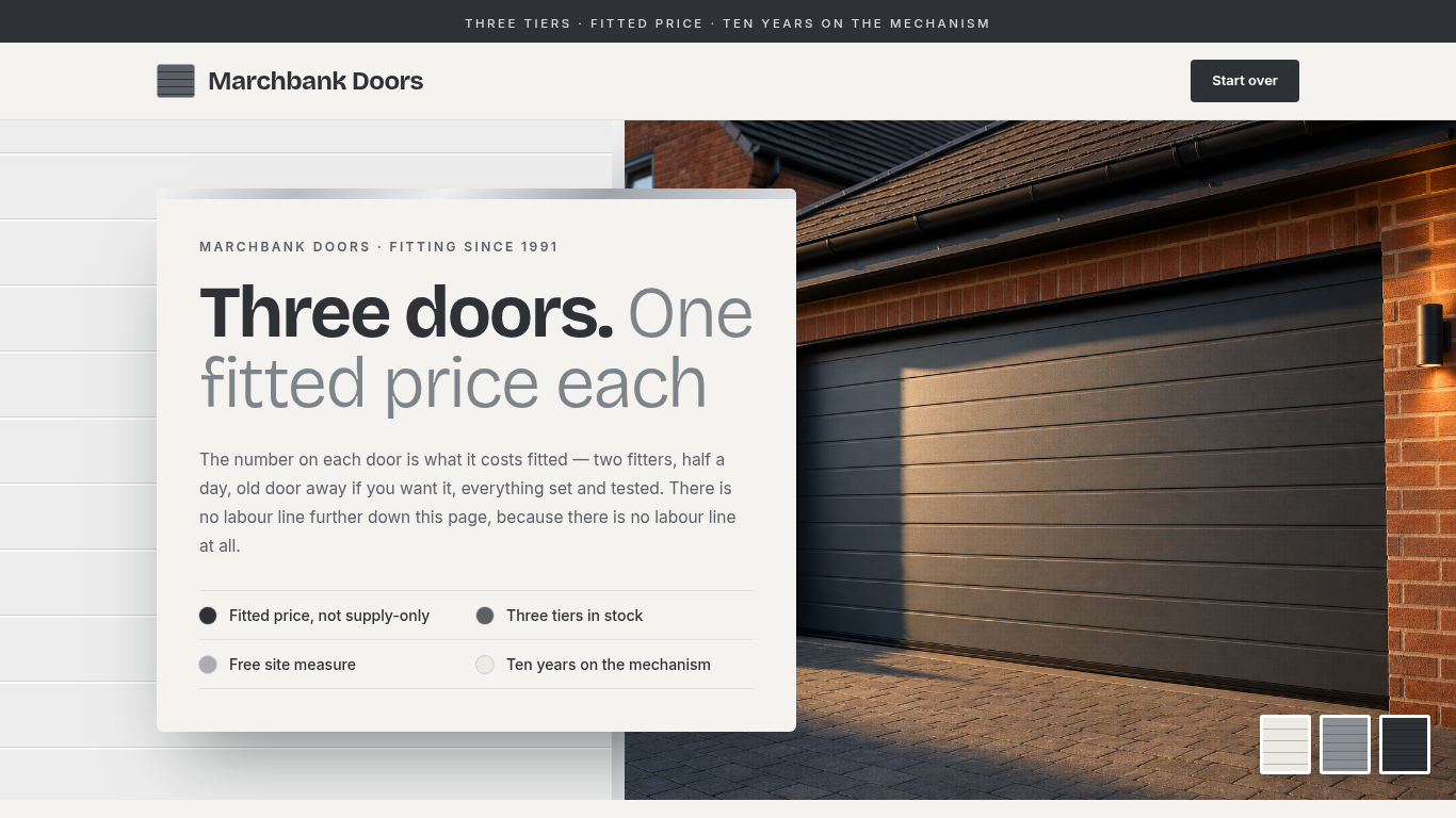 Garage door installation quote template preview