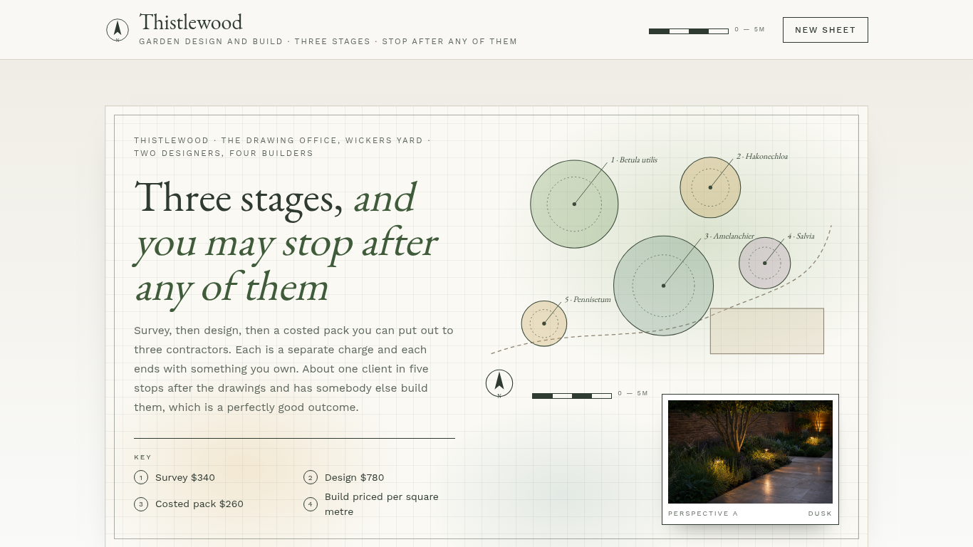 Landscaping design & build estimate template preview