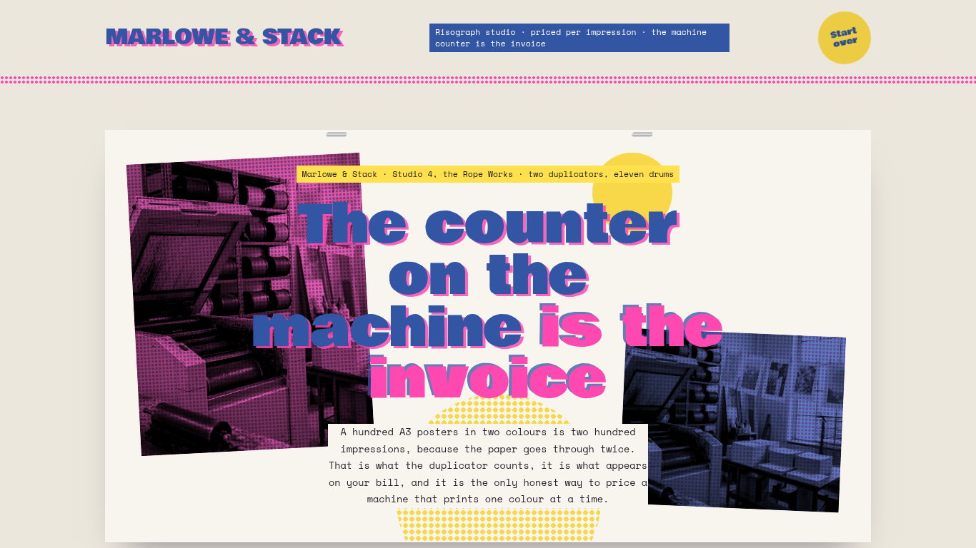 Print shop quote & estimate template preview