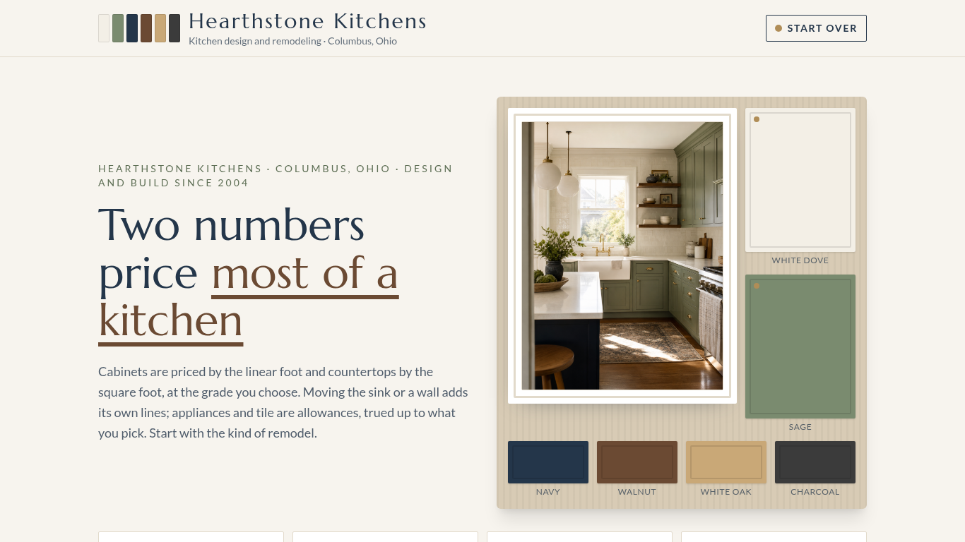 Kitchen renovation estimate template preview