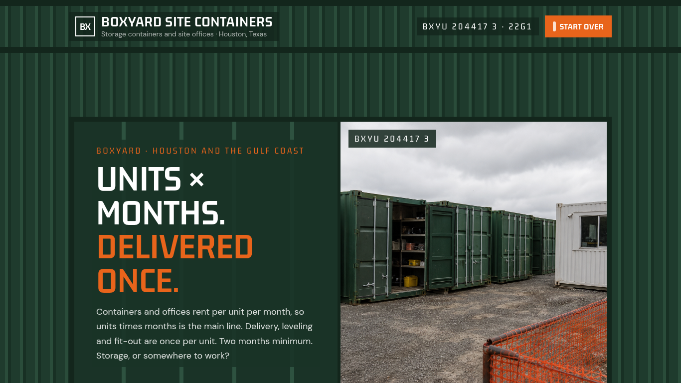 Container rental quote template for sites preview
